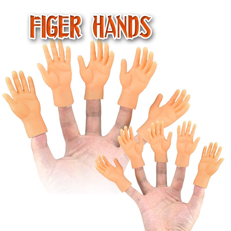Uhyggelig halloween mini finger hænder lille venstre højre hånd til spil fest kostume  b99: 5 sæt