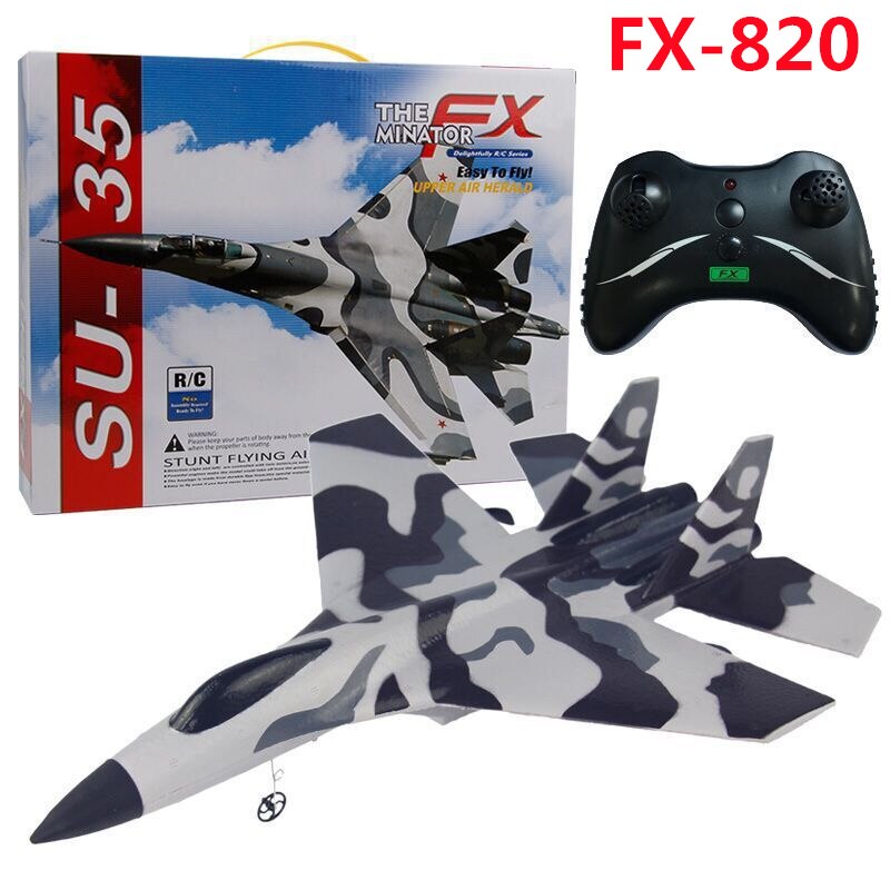 FX-820 SU-35 RC Remote Control Airplane 2.4G Aliante RC Drone Fighter Hobby Aereo Aliante Aereo EPP Schiuma Giocattoli RC Aereo All&#39;aperto: FX820 Camo