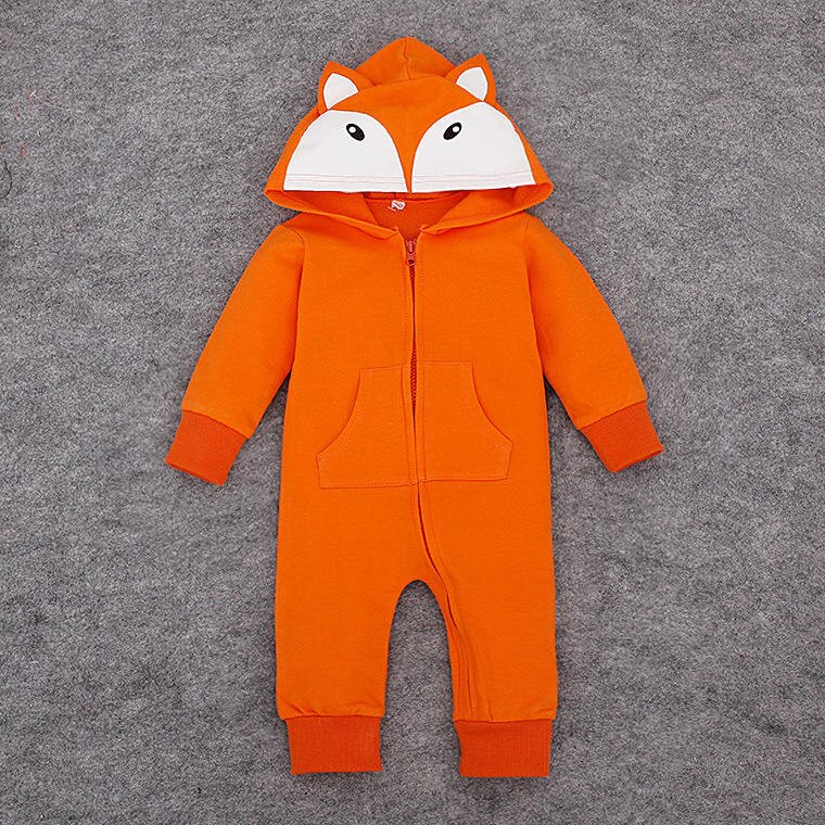 Bebê menino outono roupas de manga longa hoodies macacão zíper frontal aberto algodão macio uma peça geral verde com capuz macacão outfit: G / 90 (6-12 month)