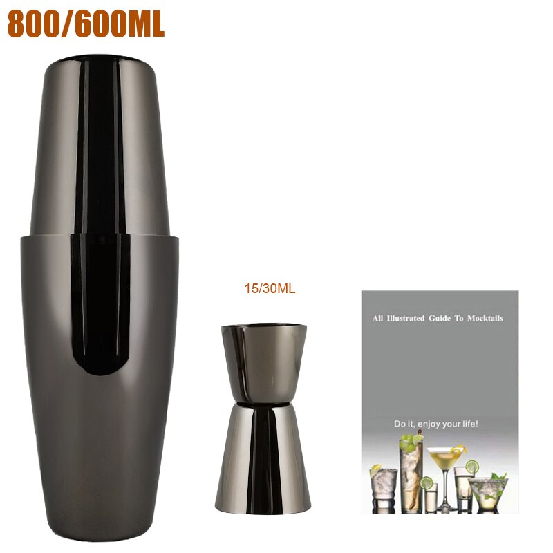 3-12Pcs/set Barware Set Stainless Bar 550ml 800ml/600ml Cocktail Shaker Set Bartender Kit Shakers Bar Tools Wine Accessories: B 800 600ML Set3