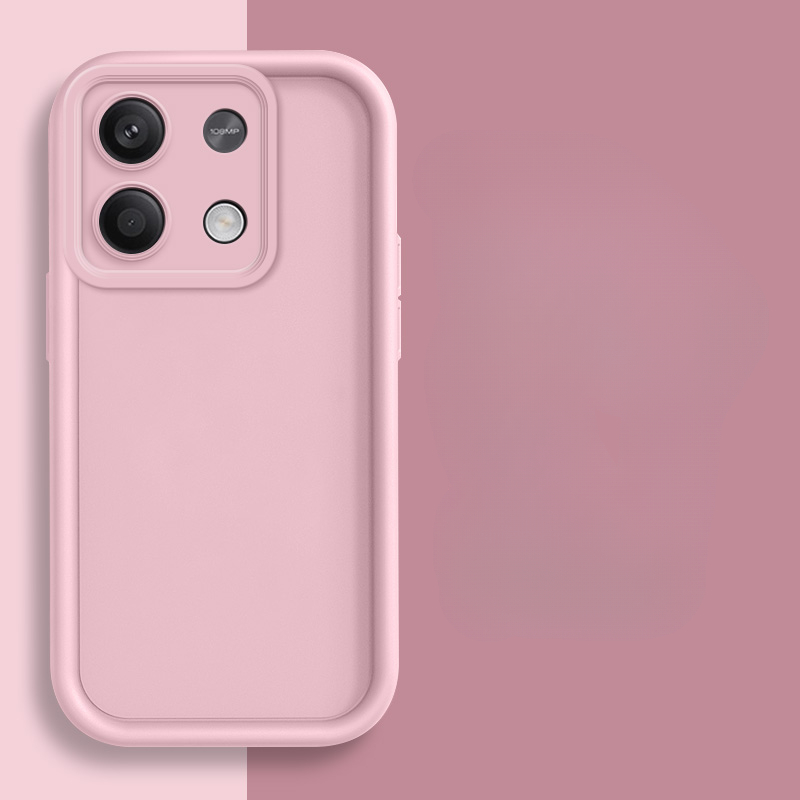 Custodia in silicone per obiettivo fotocamera in tinta unita per Xiaomi Redmi Nota 13 pro più 4G 5G coperchio posteriore: Denim / Colore rosa