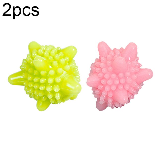 Blue Reusable Washing Laundry Dryer Ball Cleaning Tools washing powder ball bathroom accessories washing machine cleaner: 2pcs random color