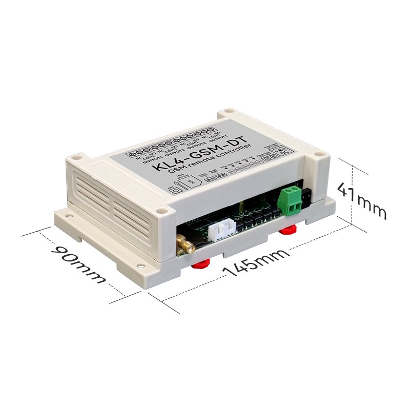4 kanal Relais Schalter Modul GSM Alarm SMS Regler KL4-GSM Mit Stromausfall Alarm Optional für Fischteich Kultur