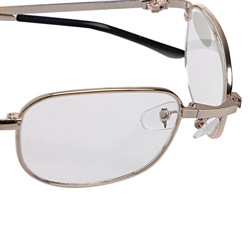 Vrouwen Mannen Metalen Frame Vouwen Leesbril Met Case Sterktes + 1.00 Tot + 4.00