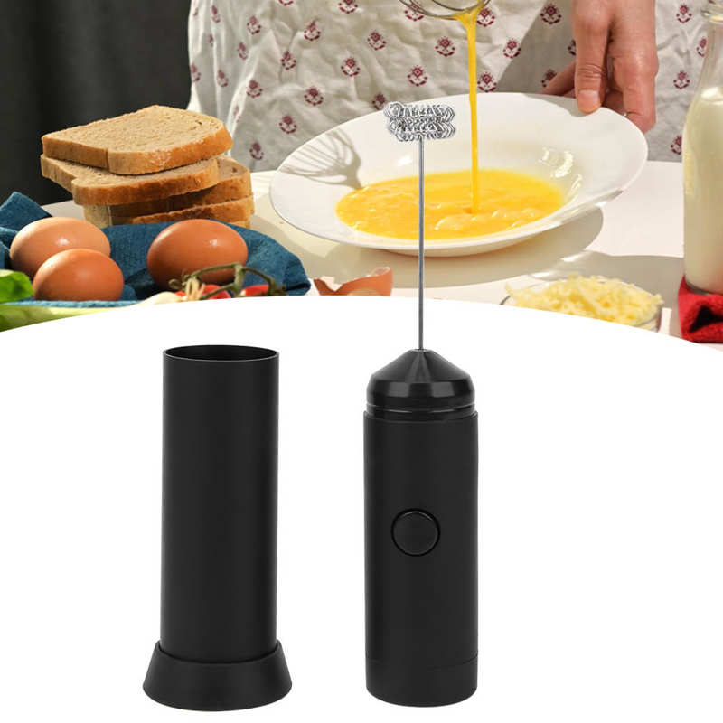 13000 omdrejninger pr. minut elektrisk mælkeskummer håndholdt rustfrit stål ægbeater kaffedrik mixer med dobbelt fjederpiskehoved køkkenredskab