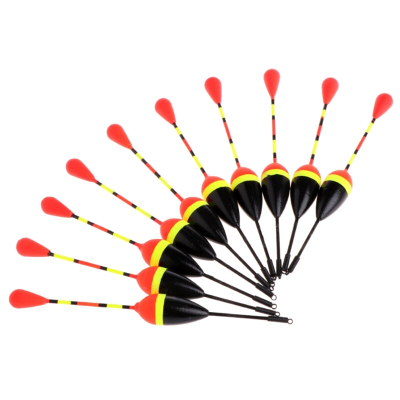 Set 10 Galleggianti Per Pesca Alla Carpa – Bobber Misti Colorati, Misure E Forme Varie - Foto 3