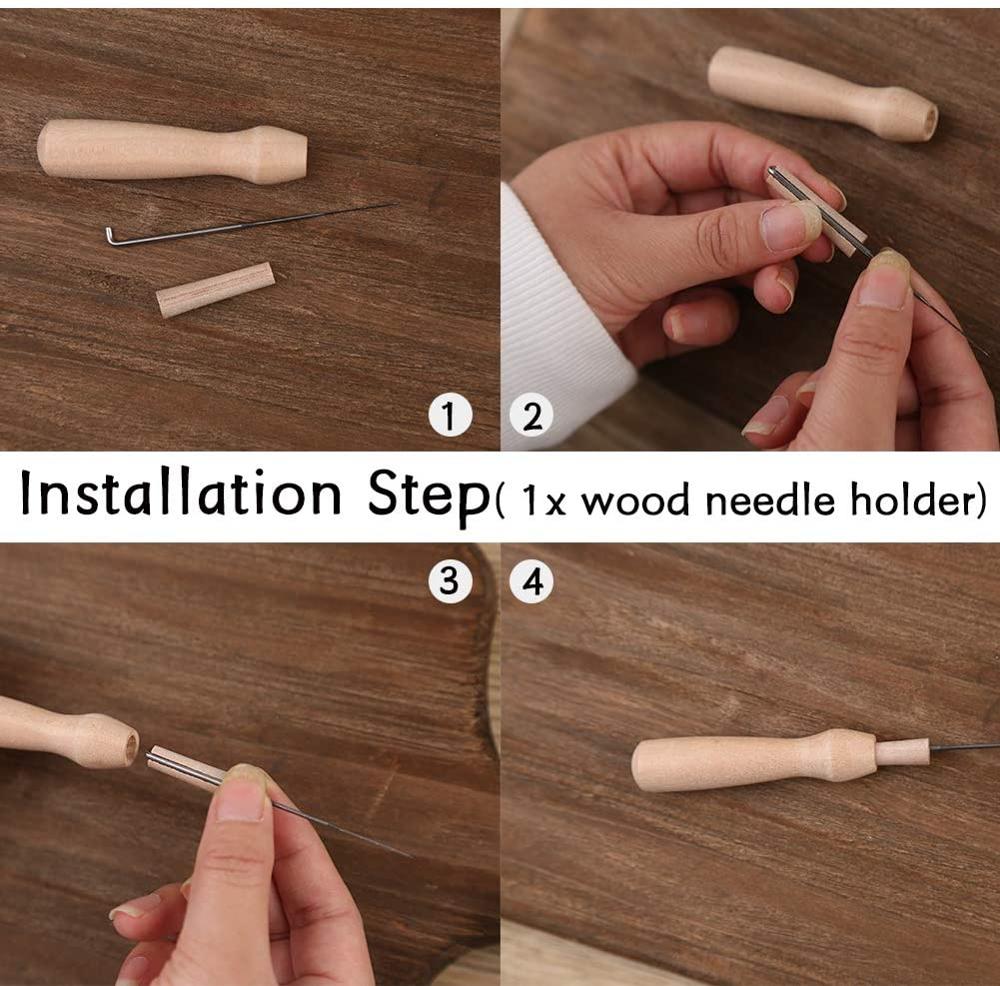LMDZ – Kit de feutrage à l'aiguille avec 3 tailles, épingles à coudre, tapis en mousse, ciseaux pour débutant, accessoires professionnels de couture