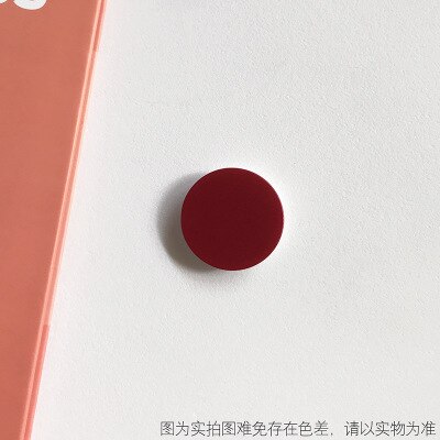 Universal Solid Color Round Airbag Bracket Expanding Stand Grip Mobile Phone Finger Holder For iPhone Samsung Huawei Support: Red