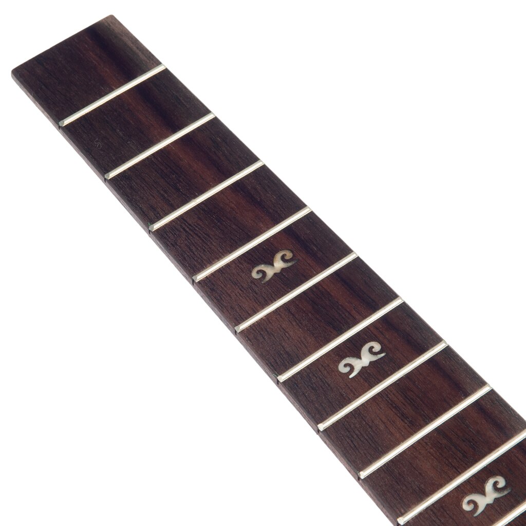 NAOMI DIY Ukulele Fingerboard Replacement Wooden Ukulele Neck Fretboard Solid Rosewood Ukulele Fretboard