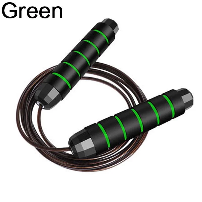 Fitness Springtouw Wirwar Gratis Snelheid Springtouw voor Oefening Heren Dames Kinderen Sportuitrusting: green
