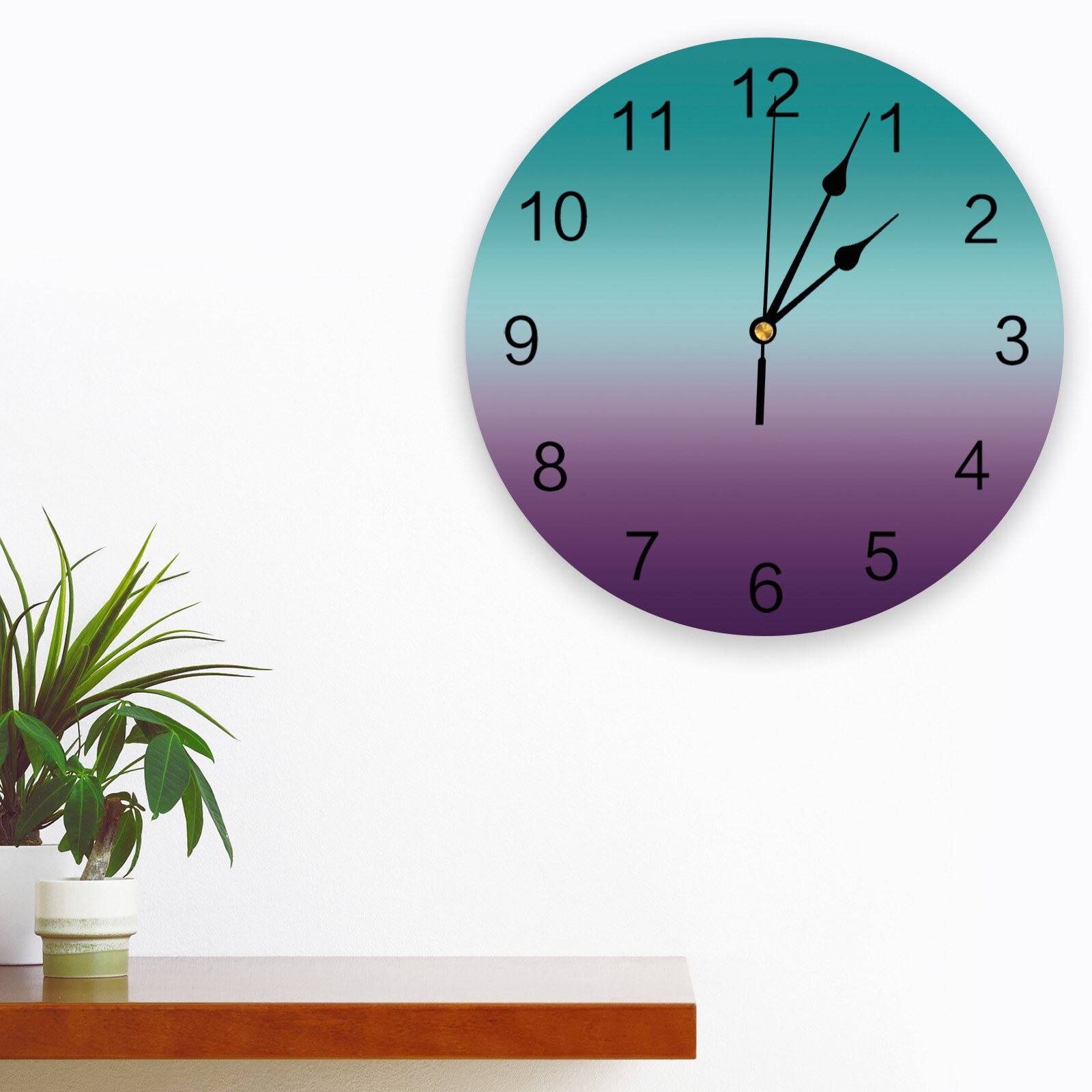 Wanduhr Mit Saugnapf - Wasserdichte Uhr Für Badezimmer, Küche & Wohnzimmer In Lila