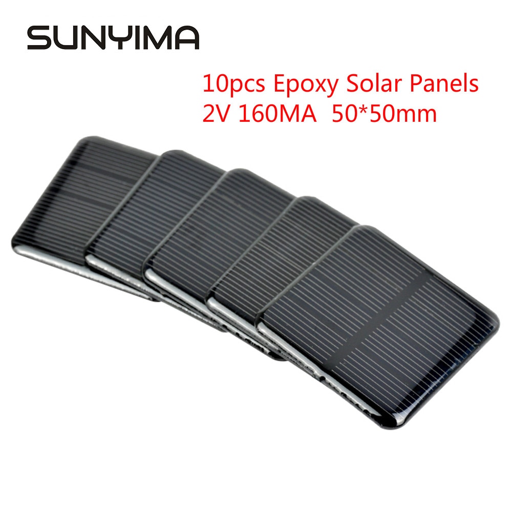 Sourcingmap 5Pz. 2V 160Ma Poli- Solar Pannello Pannello Fai-Da