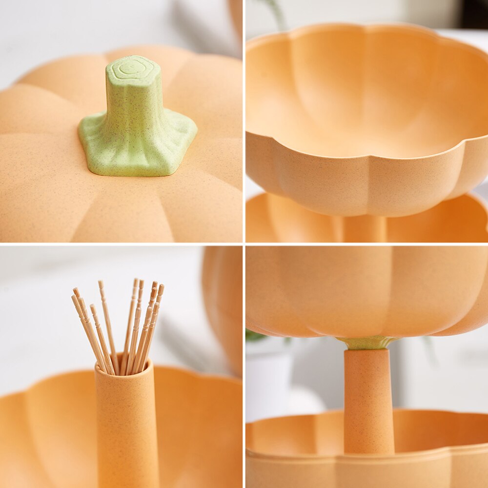 Gresskar frukt plate plast gresskar form en etasje og to etasjer grå grønn oransje moderne hjem dekorasjon ornamenter