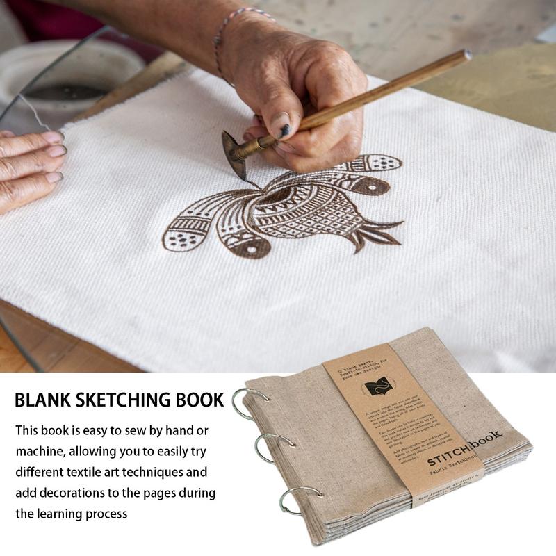 Quaderno per schizzi artistici Quaderno per schizzi in tessuto per diario artistico con design pieghevole unico per gli appassionati di disegni e gli scrittori