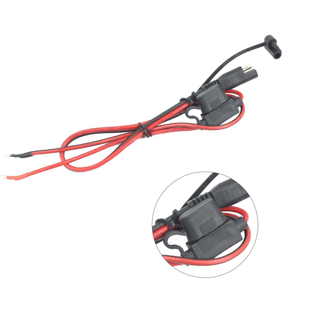 12V Charger Cable for Motorcycle Battery Terminal To SAE Quick Disconnect Cable Motorcycle Battery Output Connector