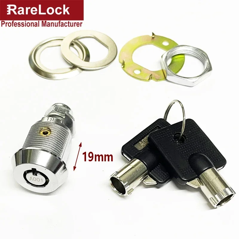 Tubular Cabinet Cam Lock 19mm for Drawer Mailbox Tool Box Game Vending DIY Furniture Hardware Rarelock MA015 G