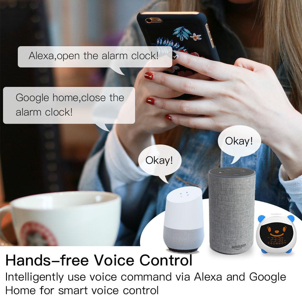 Wifi slimme kinderwekker slaaptrainer klok licht geluid expressie smart life tuya app spraakbesturing met alexa google home