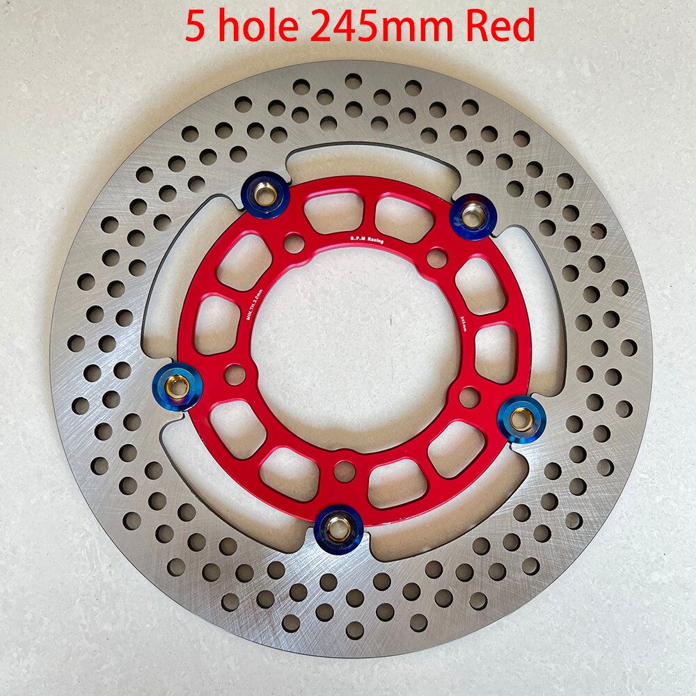 Universal Aluminum alloy Floating discs motorcycle brake disc Outside diameter 200mm/220mm/245mm/260mm Rapid cooling brake pads: Red 245mm