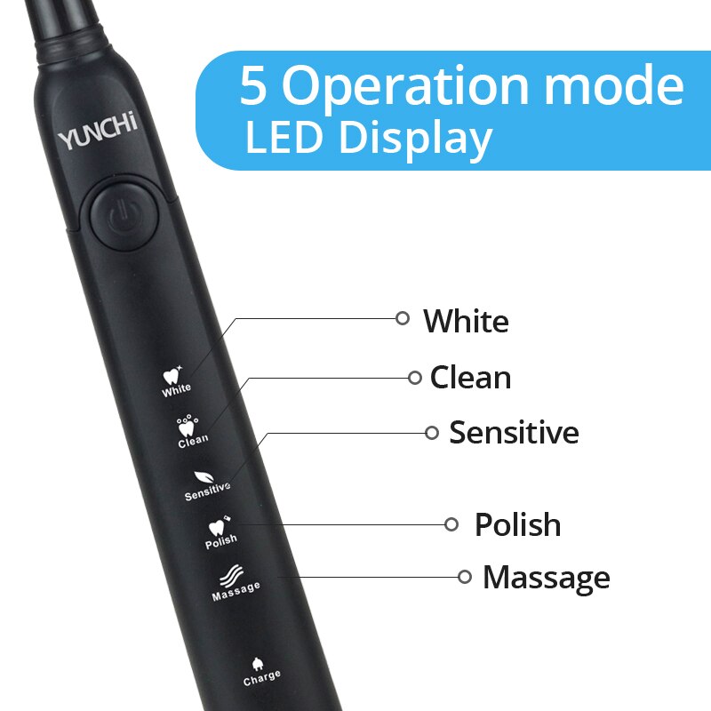 Sonic Electric Toothbrush Brand Teeth Whitening Replacement Brush Heads USB Recharging Tooth Brush Dental Teeth Cleaner White