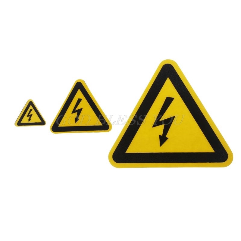 Advarselsmærkat klæbemærkater elektrisk stød fare fare meddelelse sikkerhed 25mm 50mm 100cm pvc vandtæt