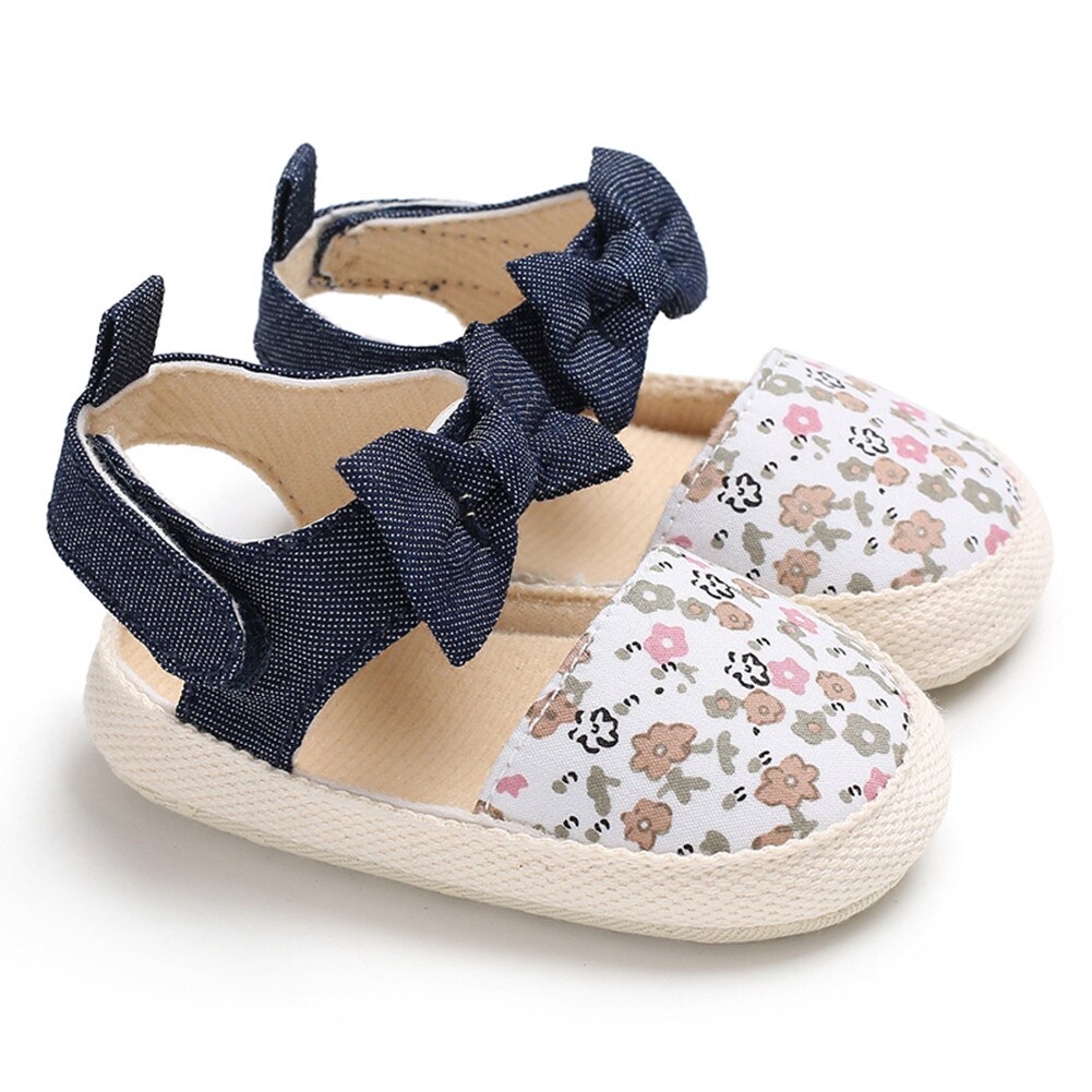 Sommerliche kleinkind-freundlicher-babysandalen mit blumenmuster, weicher sohle und schleife für mädchen, babyschuhe, mokassins: Mehr gelbe blumen / 7-12 monate