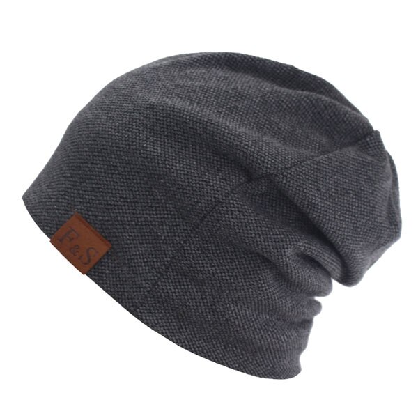 Skullies Beanies Knitted Hat Men Autumn Hats For Men Bonnet Gorras Skull Mask Soft Male Balaclava Women Winter Beanie Hat Cap: dark gray