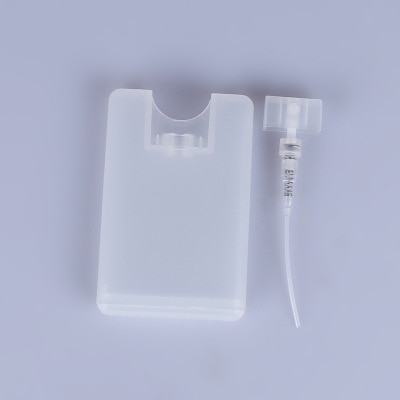50 Stks/partij 20 Ml Lege Kaarten Plastic Spuit Parfumflesjes Clear Wit Zwart Draagbare Pocket Spray Parfum Verstuiver Containers