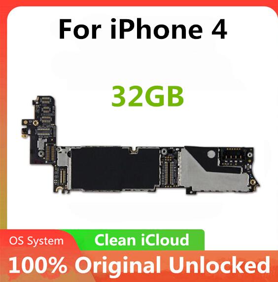 Para iphone 4 4S 5 5C 5S Placa base con el Sistema IOS Original desbloqueado para iphone 4S lógica con la Chips 8GB /16GB /32GB: 4 (32GB)