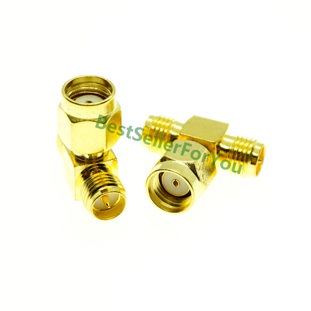 SMA RP-SMA Male Female To SMA RP-SMA Male Female 2X SMA 3 WAY right angle RF Connector Adapter Converter: 22 X 1PCS