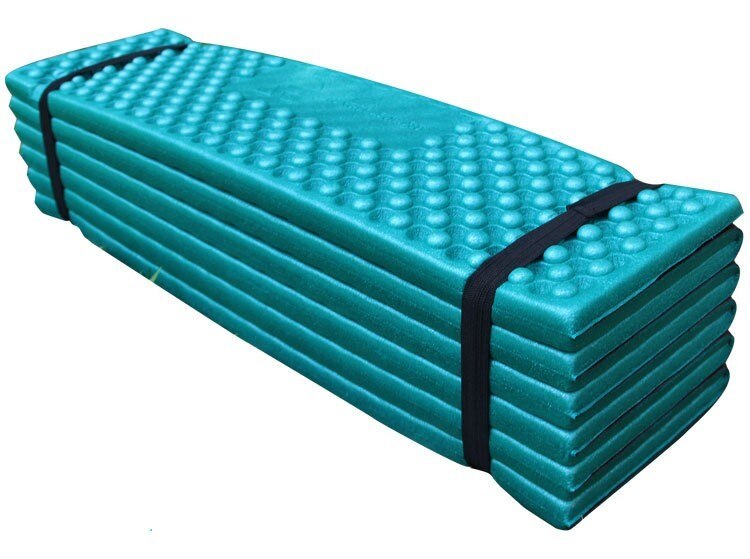 Ultralight Portable Outdoor Camping Mat Ultralight Foam Folding Beach Tent Picnic Mat Sleeping Pad Waterproof Camping Mattress: Type B  Dark Green