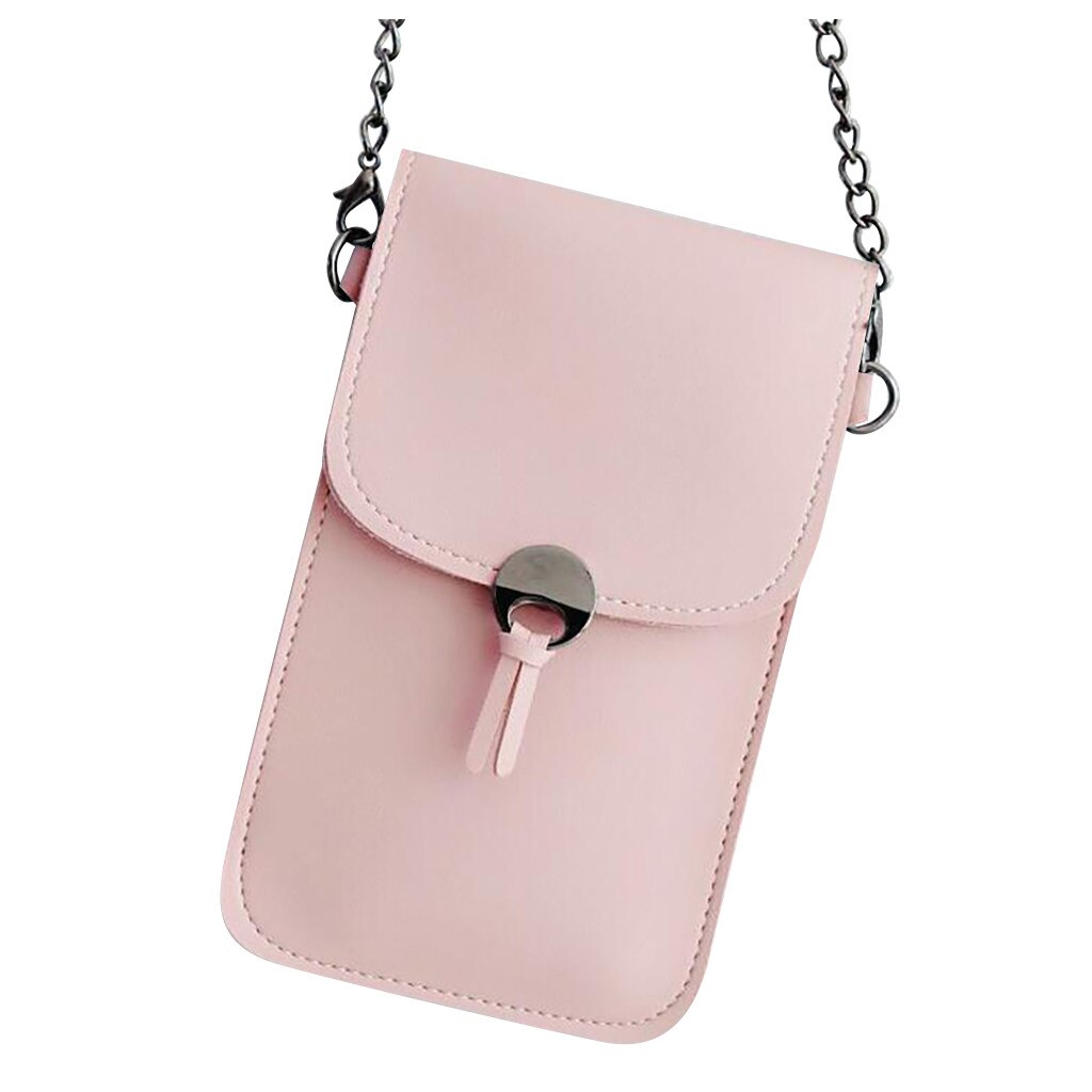 Touch Screen Mobile Phone Bag Wallet Transparent Metal Change Bag Women Sipmple Function Compatible Shop Bag: 6