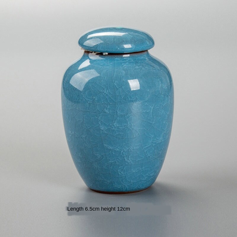 Keramische koele keramische pot grote verzegelde busset keramische pot keuken plastic grote busdoos: Lichtgeel