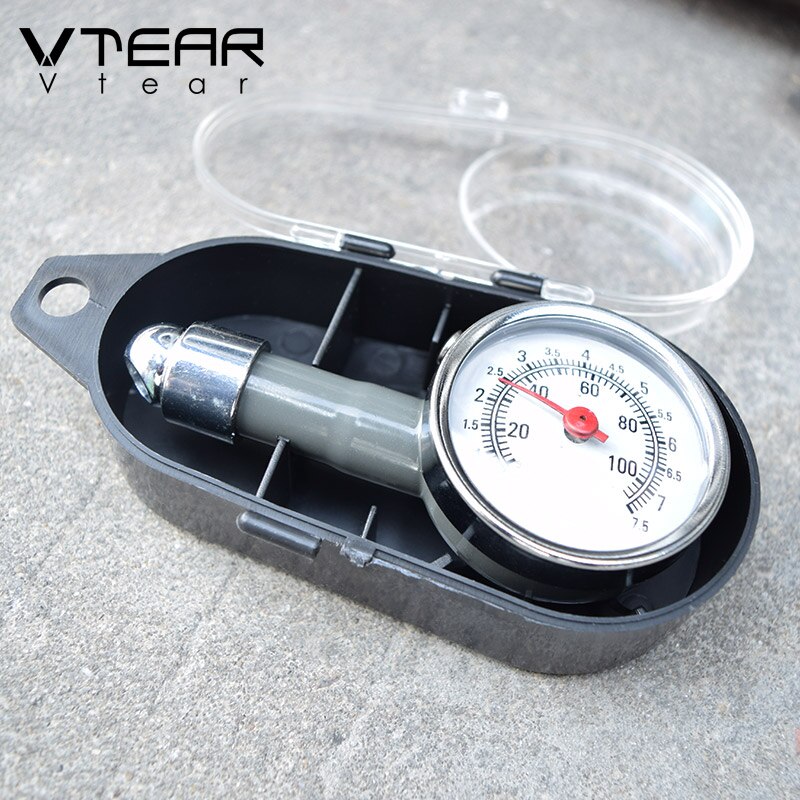 Vtear universal car tire air pressure gauge auto metal tester high precision manometer accessories trunk diagnostic car-styling