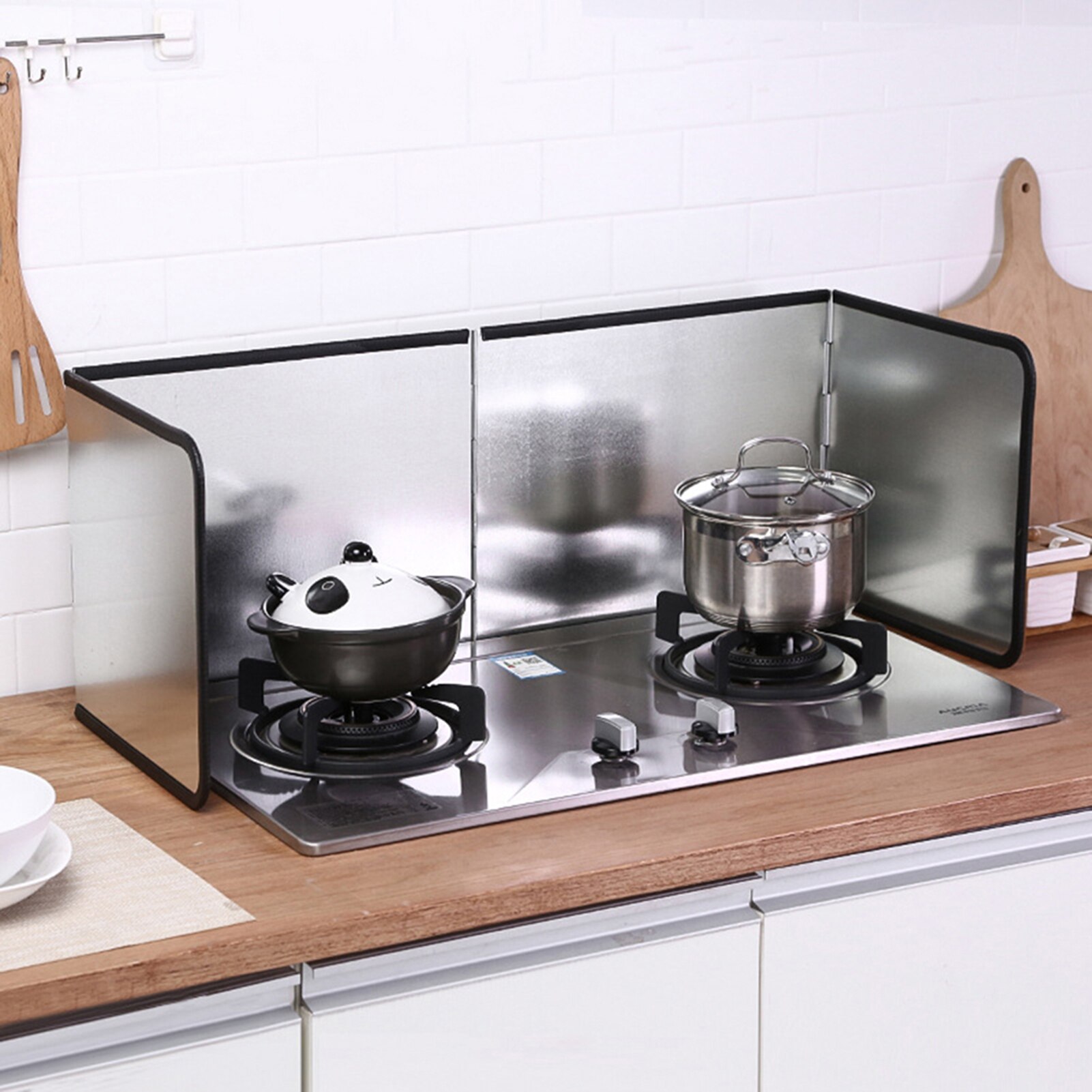 Kitchen Oil Splash Protection Screen Cover Gas Anti Splatter Shield Guard Frying Pan Oil Stove Splash Proof Baffle Tool