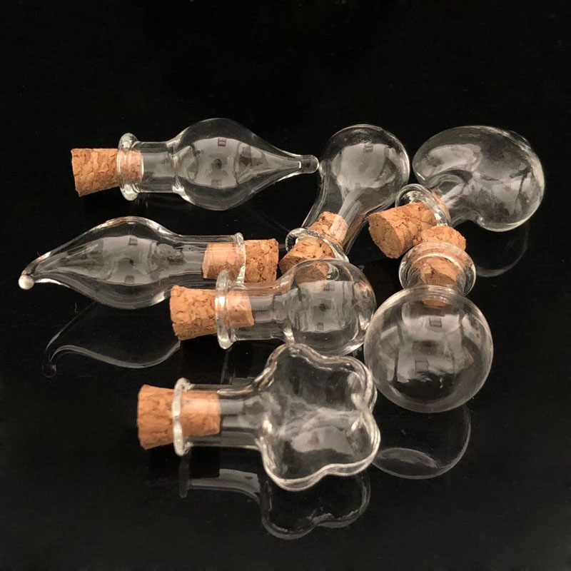 Mini frasco de vidro transparente, 50 peças amostra vazia garrafa dos desejos frascos de armazenamento vazio diy pingentes rolha decoração de casa rolha