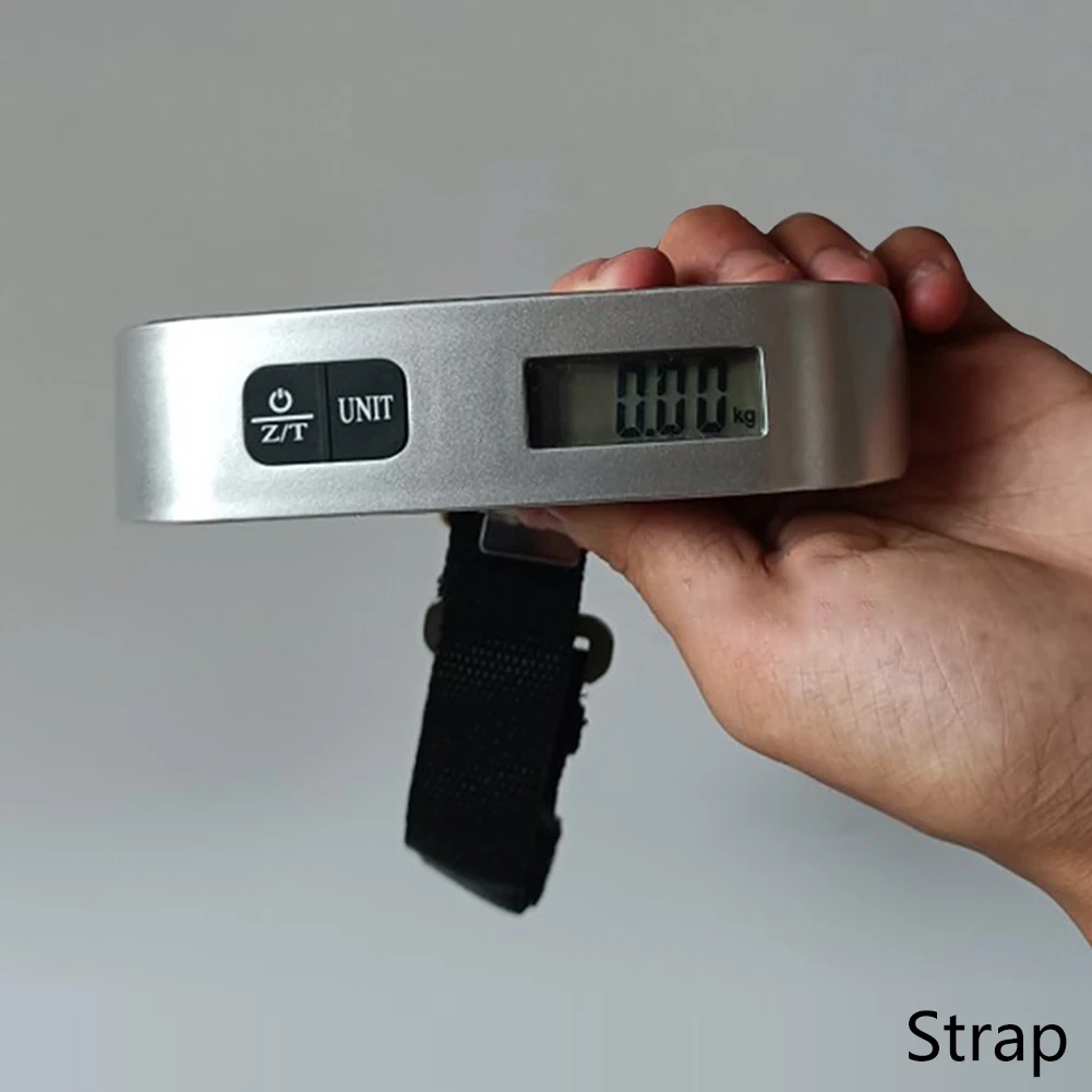 Báscula Digital de 50kg y 10g, balanza electrónica de bolsillo para equipaje, báscula colgante para maleta, báscula de viaje, bolsa de equipaje, herramienta de peso: Oro