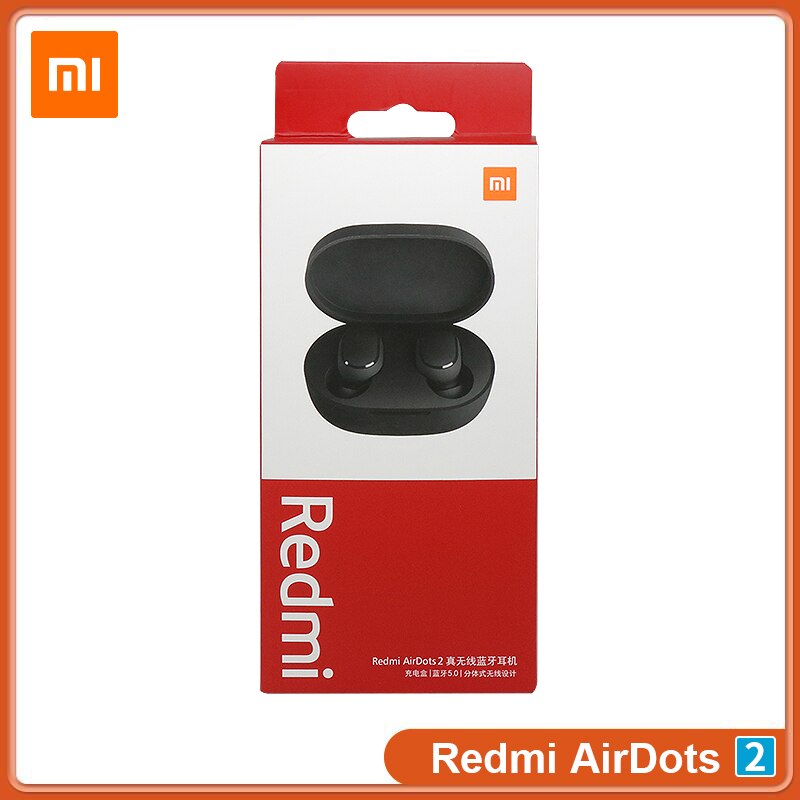 100% Original Xiaomi Redmi Airdots 2 Bluetooth 5.0 Wireless Bass Stereo Handsfree Earbuds AI Control with Mic