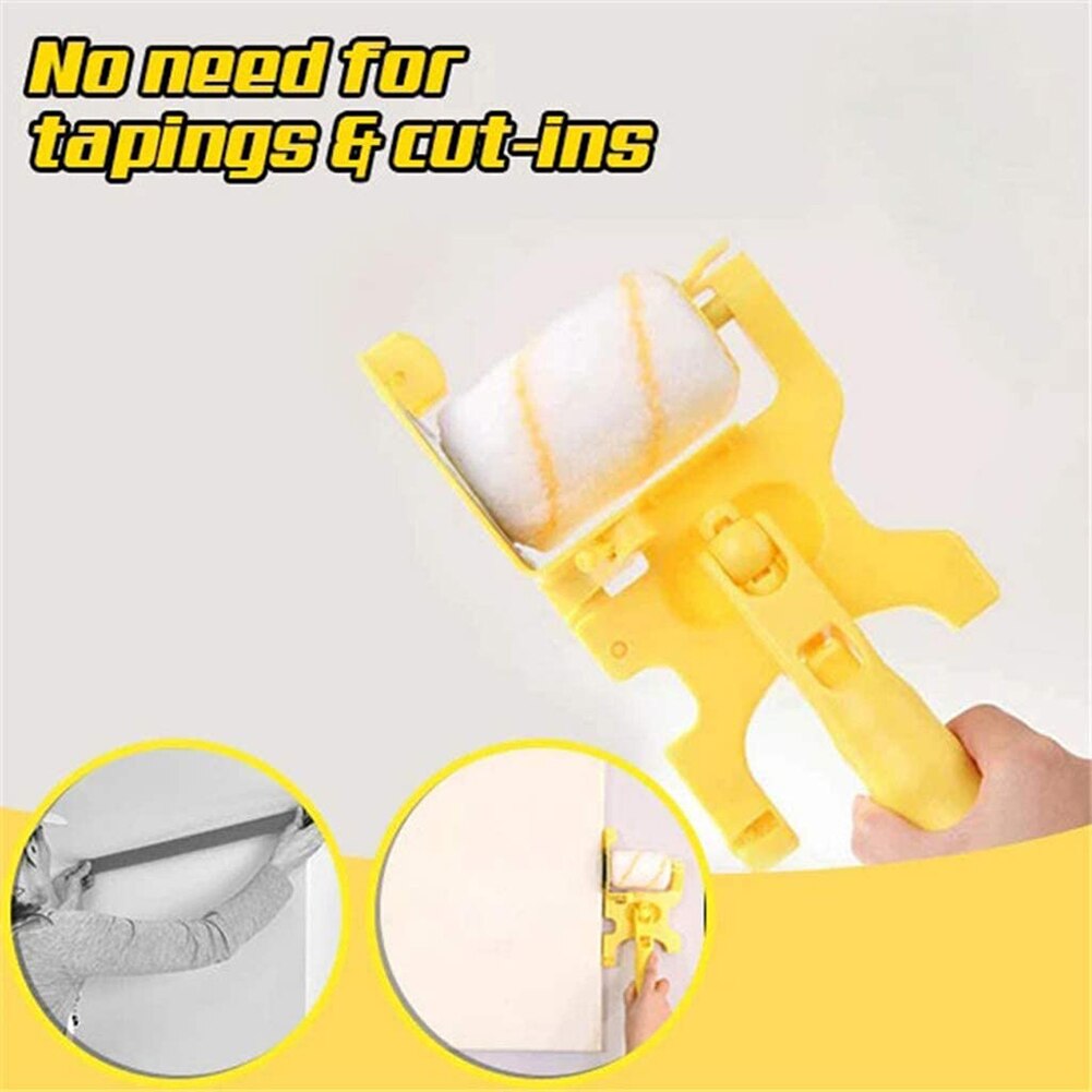 Draagbare Clean-Cut Verf Edger Roller Borstel Muur Schilderen Trimmen Borstel Diy Muur Decoratieve Handvat Tool Deur Muur Hoek borstel