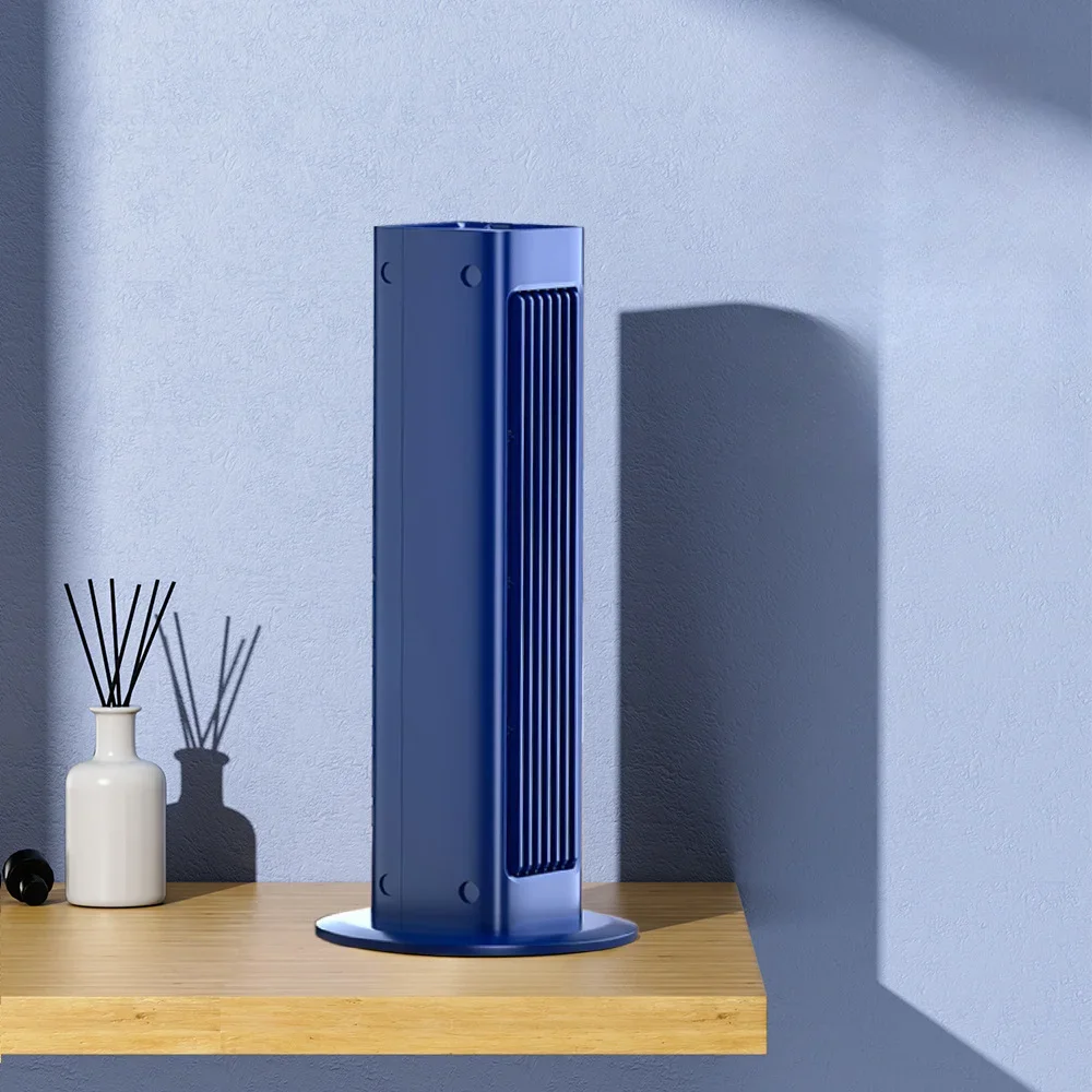 Eary Wall-mounted Bladeless Tower Fan With Remote Control Adjustable Summer Strong Cooling Airflow For Desk Air Conditioner Fan: Yellow