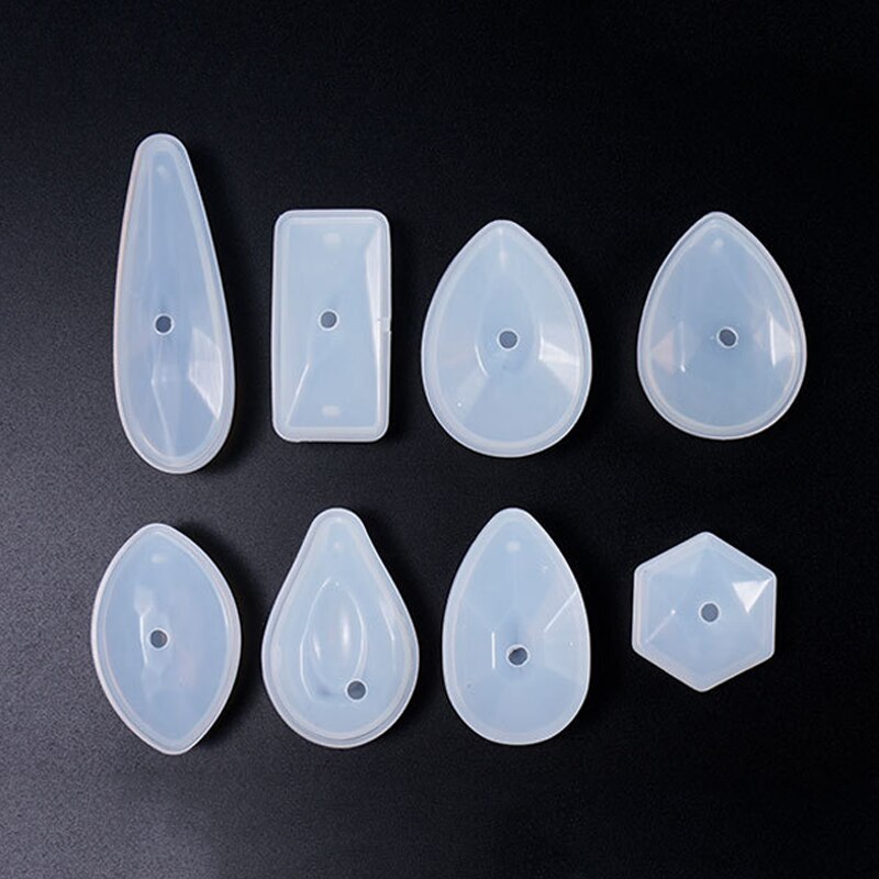 DIY Silicone Pendant Water Mold Epoxy Resin Craft Making Tool Jewelry Crystal Necklace Bracelet Earrings Geometric 3D Craft