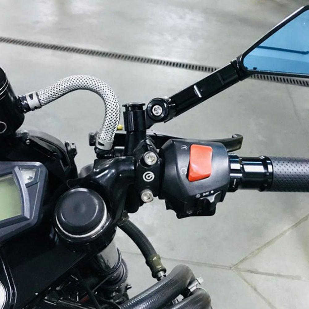 Accesorios universales para motocicleta, espejo retrovisor Universal reflectante en aleación de aluminio con diamante y Pentagonal, Cnc