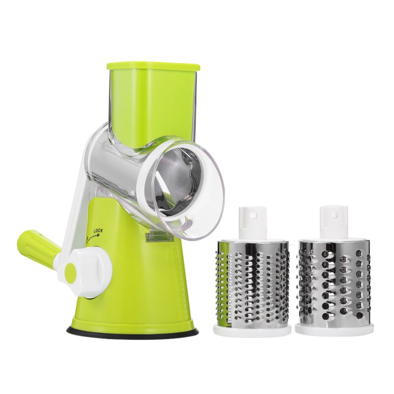 Multi ręczna krajalnica urządzenie robić krojenia warzyw i owoców okrągłe mandolina śmigłowce tarka robić sera marchew ziemniaków Julienne ostrza narzędzia kuchenne: Zielone światło