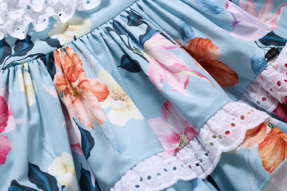 Pettigirl Cute Summer Newborn Infant Flower Girls abiti abiti Casual per 9 12 18 24 mesi neonate e fascia