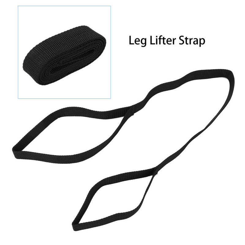 Leg Lifter Assist Strap Soft Leg Recovery Stretching Assist Band with Foot Loop Hand Grip Limb Training Belt for Elderly Disable