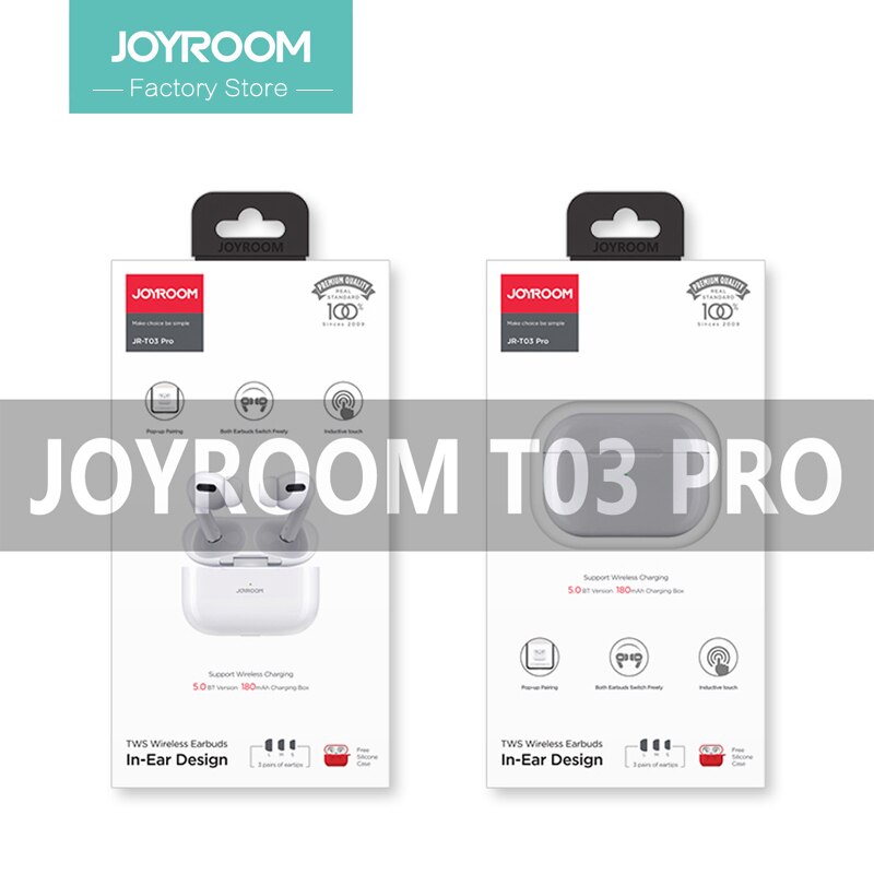 Joyroom T03Pro Tws In-Ear Draadloze Koptelefoon Bluetooth 5.0 Ruisonderdrukking Ondersteuning Headset Draadloze Opladen Pop-Ups Oordopjes