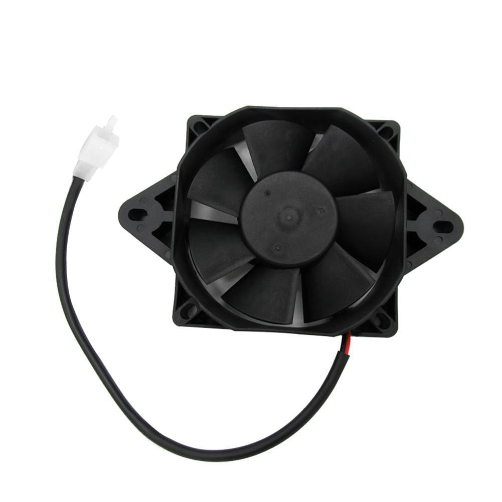 Cooling Fan 12V Assembly Rotating Engine Motor Motorcycle Radiator For 150-250cc ATV Kart Quad Dirt ATV Black