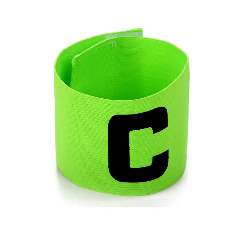 Fotball kaptein bånd fleksibel sport justerbar futbol spiller væpne bånd fluorescerende fotball armbånd utstyr