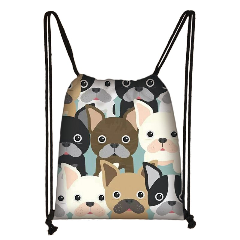Sac à dos à cordon pour femmes, sac à dos de voyage pour adolescentes, chien du Yorkshire Terrier/bouledogue français/teckel: skdachshund11