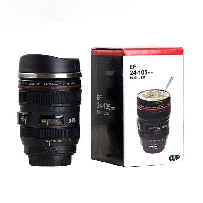 Edelstahl Kamera EF24-105mm Tasse Kreative Kaffeetasse DSLR Kamera Objektiv Tasse Fünf Generation Edelstahl Liner Isolierung