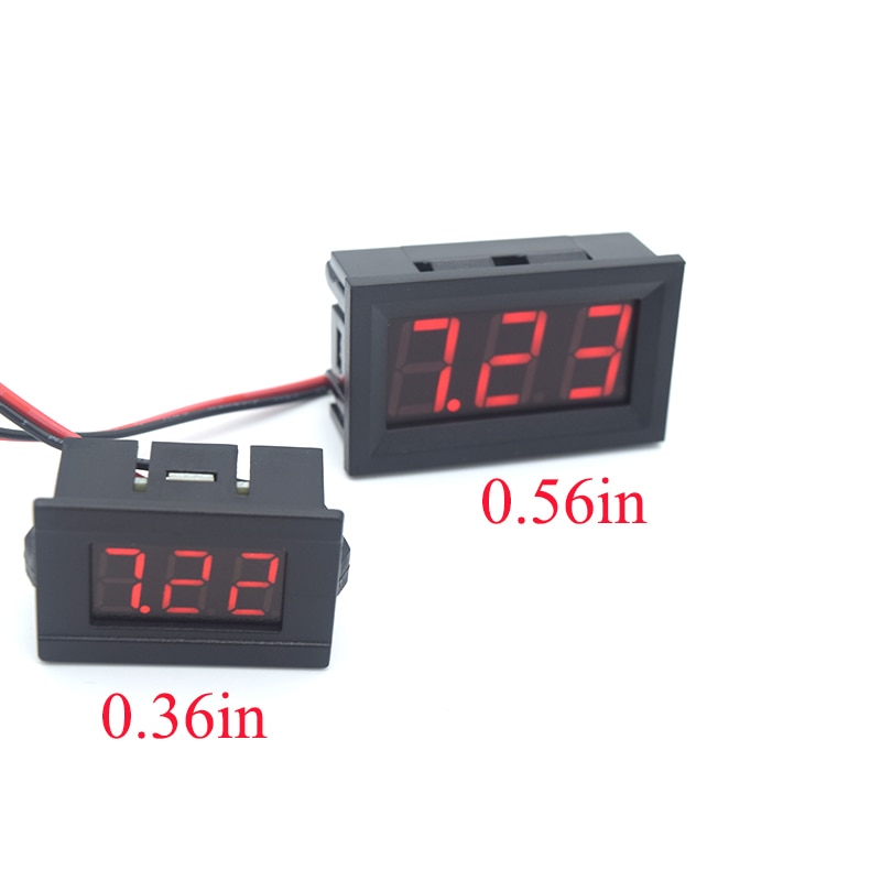 Mini Digitale Voltmeter Tester DC 4.5 V tot 30 V 2-Wire Mini LED Display Voltage Meter voor Testen auto Motorfiets Accu Auto